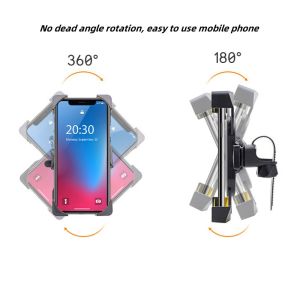 Phone Holder - Telescopic - 360° Swivel - Fits Bicycle Motorcycle Stroller Clip