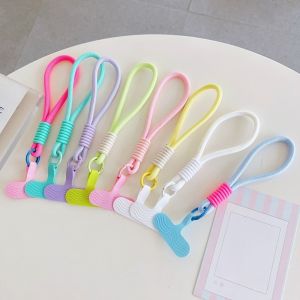 HBESTY Universal Braided Short Mobile Phone Lanyard Strap Hanging Chain Ring Silicone Cord with Patch Wrist Strap Cell Phone Detachable