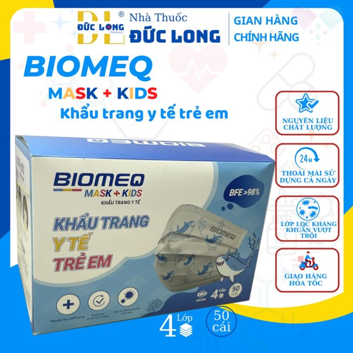 BIOMEQ MASK+ KIDS - Khẩu trang y tế kháng khuẩn cho trẻ em - Khẩu trang ...