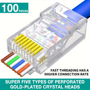 Rj45 Connector Cat5 Cat6 For Network Of Ethernet Cable Joint Take Head