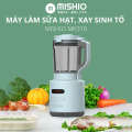 Máy xay nấu làm sữa hạt Mishio 800w làm sữa nhuyễn mịn không cần lọc bã - Hàng chính hãng. 