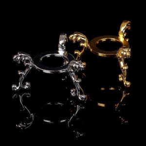 [COD] PkYeG ทองชุบแสดงอัญมณีไข่สนับสนุนฐานคริสตัล Ball Stand Holder เครื่องประดับ