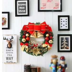 【Moucter】พวงหรีดคริสต์มาส 30cm ของตกแต่งวันคริสต์มาส Christmas wreath