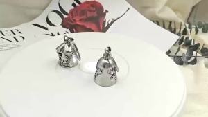 Motorcycle Bells Keychain - Biker Good Luck Charm with Hanger Metal Accessory for Riding Car Men Women Gift
