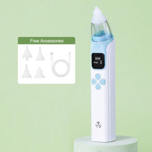 Baby Electric Nasal Aspirator Rechargeable Automatic Nose Cleaner Soft Silicone Low Noise for 3-Speed Adjustment
