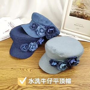 Newsboys Beret Hat with 3D Flower Women Girl Korean Hat Outdoor Street Shopping Hat Women Painters Hat