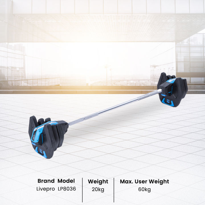 LP8036 Body Pump Kit 20Kg Barbell Set Weight Plates Lazada