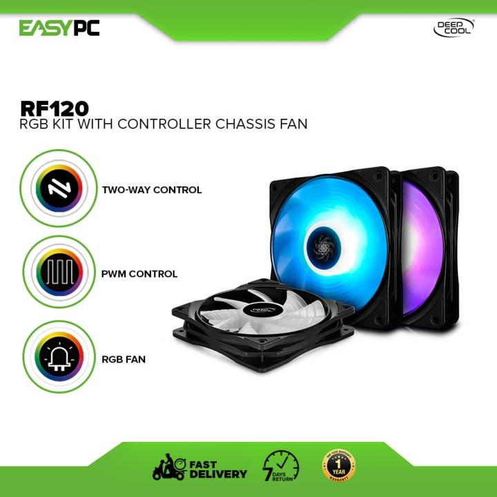 Deepcool RF120 Kit Chassis Fan RGB RF 120 3 in 1 LED RGB fan