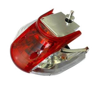 Honda XRM 110/125 Red White Yellow Tail Light Assembly W/ Bulb By MOTORCYCLE