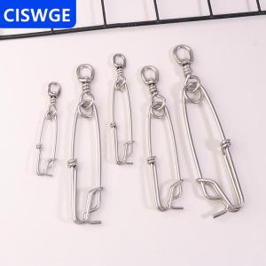 [COD] CISWGE 1Pc Stainless Steel Ring Tuna Fishing Clip Snap With Swivel Ring Connector For Spearfishing Long Line Fishing Accessories
