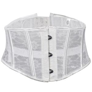 WECHERY Slimming Corset Waist Trainer Length 15cm for Short Torso Women Vintage Lace Corset Body Shaper㏇X0408