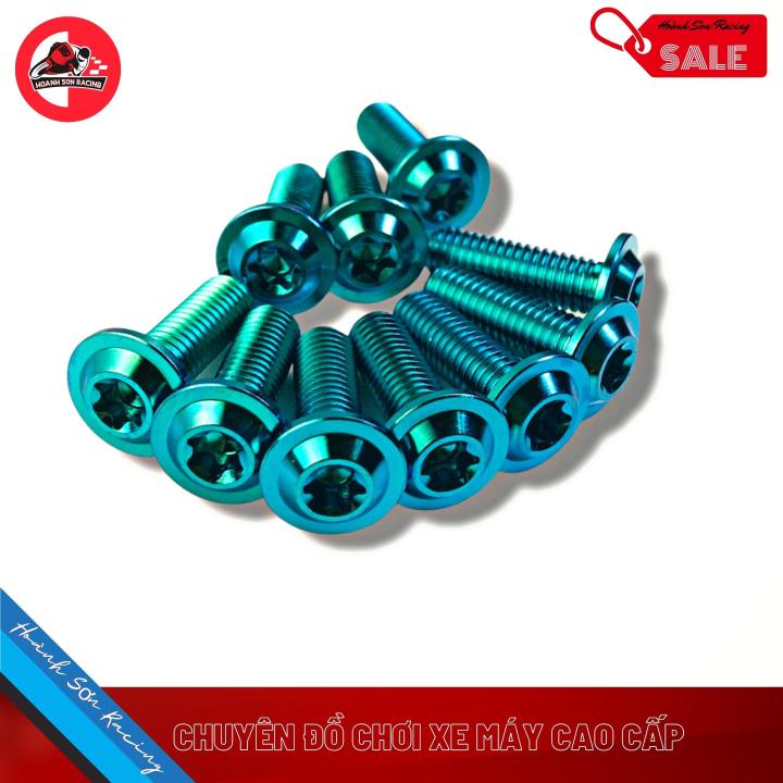 Ốc đĩa titan gr5 màu xanh lục bảo, ốc đĩa titan gr5 màu xanh tím, ốc ...