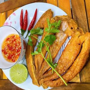 Khô cá lóc Đồng Tháp đủ 3 nắng chất lượng thơm ngonthịt dai ngọtbảo quản sạch Thiên Tú