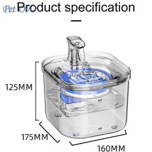 Transparent Automatic Pet Water Fountain Stainless Steel Cat Water Bowl Automatic Water Dispenser