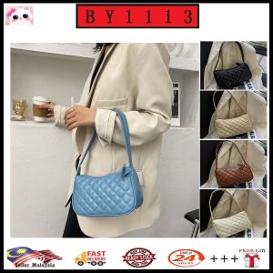 READY STOCK👑BY 144 Womens luxurybag totebag HandBag Sling bag beg Shoulderbag Begperempuan Begtangan新款潮时尚菱格百搭小跨包