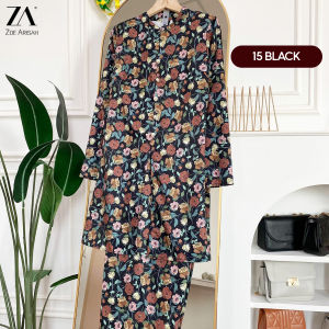 ZOE ARISAH Narisah Kurung Printed Floral Moden Kebarung Muslimah Raya 2026 PREMIUM Wanita Murah Viral Terbaru ZOE ARISSA