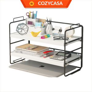 【COZYCASA】Office Desktop Small Shelf Household Table Multi-layer Iron Desk Storage Rack
