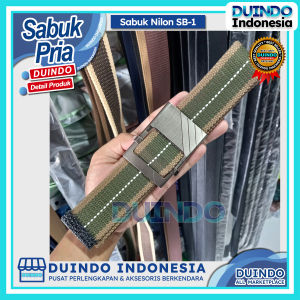Duindo SB2 - Sabuk Kain Nylon Gesper Besi Ikat Pinggang Pria Nilon Kuat