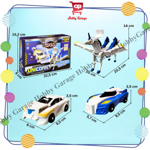 Magnetic Robot Transform 2in1 Mainan Anak Optimus Pegasus Dragon Tiger