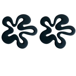 HUYAN 2Pcs Creative Flower-shaped Silicone Coaster Durable Multipurpose Scandinavian Style Coaster Home Table Mat Universal Irregular Flower Coaster Home