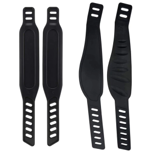 Exercise Bike Pedal Straps 1Pair Rubber Universal Pedal Straps for Exercise Bike Stationary Cycle Home or Gym Black