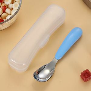 [HCM] Muỗng ăn dặm cho bé bằng thép không gỉ 4 màu dễ thương 14.7x3cm- TyHome