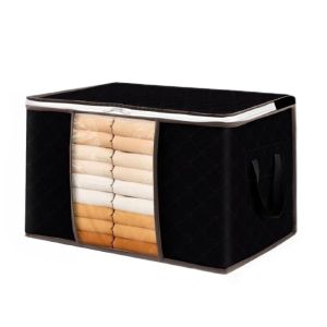 OOC Oversized Foldable Storage Bag Non-woven With Visible Windows Large Storage Boxes Simple Durable Quilt Organizer For Bedding
