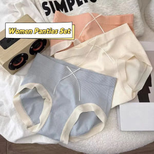 GOOTRADES 5Pcs Underwear Women Panties Set Female Lingerie Low Waist Ruffles Briefs Breathable Elastic Bow Underpants Four Seasons