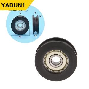 YADUN Cho cửa trượt cửa sổ U rãnh Con lăn ròng rọc 626 mang thép mang Con lăn tiêm bọc hình chữ U ròng rọc bánh xe