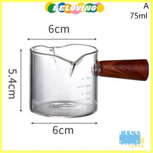 Beloving Flash Sale 70 75ml Espresso Double Spout Measuring Cup Heat-Resistant Handle Clear Scale Wine Milk Coffee Measure Jug