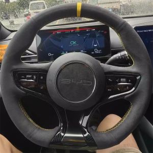 Kaly Hand Stitched non-slip wear-resistant suede Car Steering Wheel Cover 100% For BYD Seal U Sea lion 6 2022-2025 4Y1Z7
