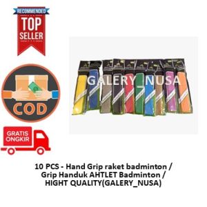10 PCS - Hand Grip raket badminton / Grip Handuk AHTLET Badminton / HIGHT QUALITY - pegangan raket - handuk raket