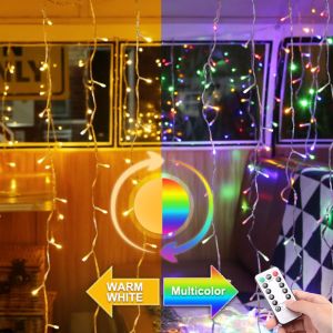 Christmas String Lights Outdoor Waterproof Crystal Ball Lights with Remote Control 100LED Bulbs 11 Styles USB Powered Garden Lights fairy lights with remote control for Decoration Bedroom Living Room Wedding Birthday Party Hanging on Eaves Warm and Multi