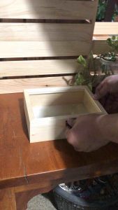 กล่องกระจก 7x9x3 นิ้ว รูปแบบ กล่องเก็บของ กล่องของขวัญ กล่องไม้สน