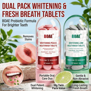Probiotic Solid Toothpaste Tablets Portable Whitening Fresh Breath Mouthwash Tablets Removes Bad Breath Cares For Gums Oral Care