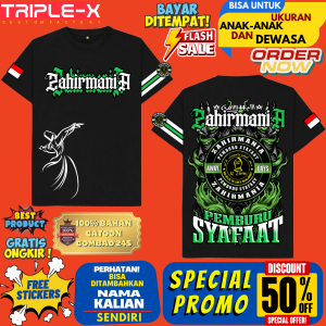 KAOS ZAHIRMANIA LENGAN PENDEK UKURAN ANAK DAN DEWASA"FREE STIKER"