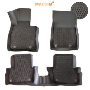 Thảm ô tô sd3 2 lớp dạng lưới lục giác Mazda 2 2016-2025+ màu đen - bề mặt cao su siêu sạch - Macsim