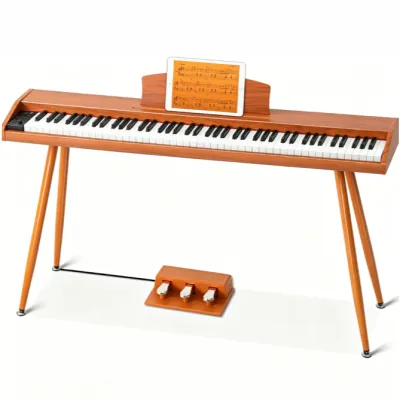 RIXTON 88 Keys Digital Piano Semi Weighted Electric Keyboards Hammer Action with MIDI and Bluetooth