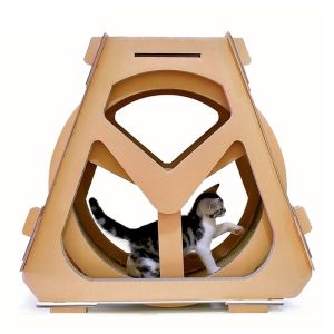 Cat Treadmill Pet Special Sports Equipment Toy Running Wheel Large Solid Wood Roller Cat Climbing Frame the Best Weight-Loss Product Rabbit Kucing Treadmill Pet Peralatan Sukan Khas Mainan Roda Lari Kayu Roller Kayu Pepejal Besar Bingkai Panjat
