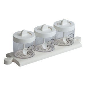 ☘️Yemi_Q🧂ชุดขวดใส่เครื่องปรุง ที่ครอบช้อน กล่องใส่เครื่องปรุงรสกันความชื้น ชุดจัดเก็บผงน้ำตาลและเกลือผงชูรส พร้อมส่ง