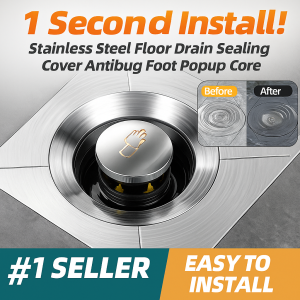 Stainless Steel Drainage Floor Trap for Family Users  Odor-Proof Seal  Rust-Resistant  Clog-Free  Push-Pedal Design