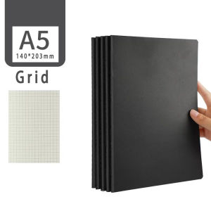 A5 Retro Craft Notebook Line/Grid/Blank/Dot 40 Sheets Black/Khaki Notebooks