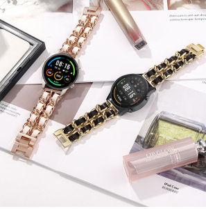 Metal Leather Loop Bracelet Strap For Xiaomi Watch S4 Smart Watch Starp Mi Watch S3/S2/S1 Pro/S1 Active/S1 AP Metal wrist Watchband