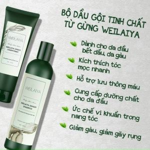 [Hàng Chính Hãng Weilaiya]. Dầu gội xả gừng weilaiya chính hãng dành cho tóc dầu bết. Dầu gội xả gừng hà thủ ô weilaiya dành cho tóc thường khô. Bộ dầu gội xả kích mọc tóc giảm ngứa ngăn rụng tóc phục hồi tóc hư tổn.