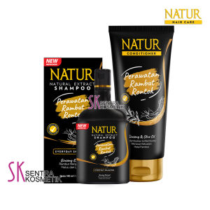 NATUR Paket Treatment Ginseng Rambut Rontok Shampoo & Conditioner