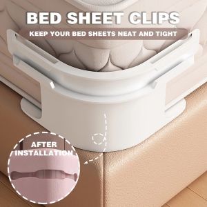 4PCS Bed Sheet Clips Invisible Bedsheet Lock Holder Anti-Slip Clip for Bedsheet with Lock