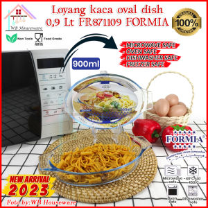 FORMIA Loyang kaca oval tahan panas 400/700/900ml / prasmanan wadah saji makanan / baking tray pan / ovenchef square oven clear