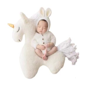 Soft & Comfortable Newborns Photography Single Horned Horse Props for Lovely Baby Photos in Studio or Home Setting