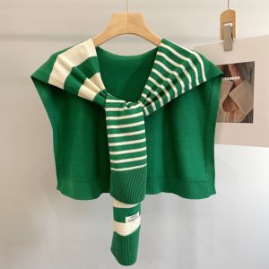 NOBLELUX Ngoại cỡ Khăn choàng sọc Trọng lượng nhẹ Đa năng Bảo vệ cổ Thường ngày Khăn quấn dệt Dành cho Nữ