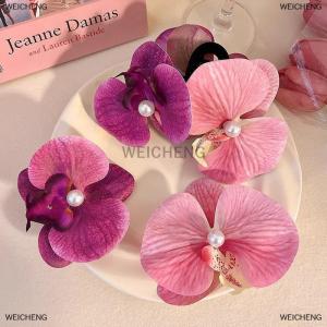 [COD] WEICHENG Orchid Hair Clip For Woman Artificial Flower Hairpins Cute Wedding Party Side Clip Hair Accessories Gifts